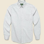 Belavista Brushed Oxford Shirt - Green Stripe - Portuguese Flannel - STAG Provisions - Tops - L/S Woven - Stripe