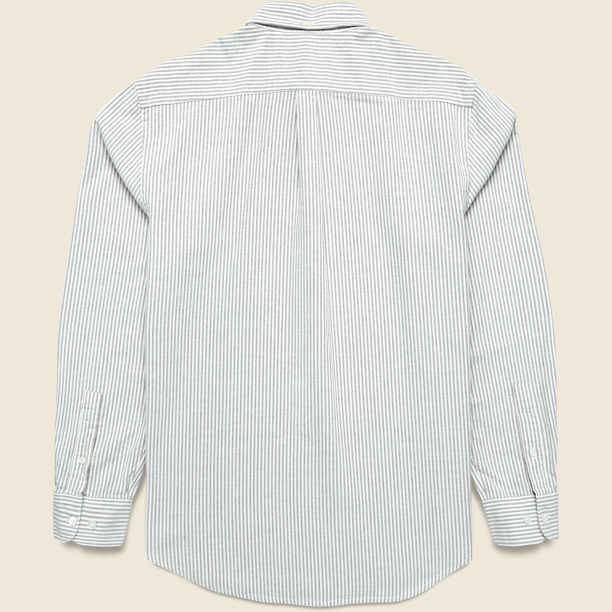 
                          Belavista Brushed Oxford Shirt - Green Stripe - Portuguese Flannel - STAG Provisions - Tops - L/S Woven - Stripe
                        