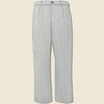 Herringbone Pleated Trouser - Grey - Portuguese Flannel - STAG Provisions - Pants - Twill