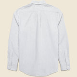 Brushed Stripe Oxford - Black - Portuguese Flannel - STAG Provisions - Tops - L/S Woven - Stripe
