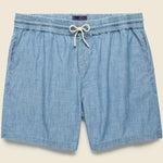 7" Chambray Shorts - Blue - Portuguese Flannel - STAG Provisions - Shorts - Lounge