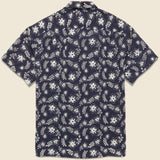 Folklore Camp Shirt - Navy - Portuguese Flannel - STAG Provisions - Tops - S/S Woven - Floral