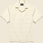 Grid Camp Shirt - Ecru - Portuguese Flannel - STAG Provisions - Tops - S/S Woven - Other Pattern