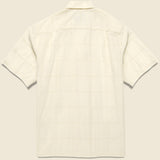 Grid Camp Shirt - Ecru - Portuguese Flannel - STAG Provisions - Tops - S/S Woven - Other Pattern