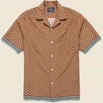 Vermon Camp Shirt - Bordeaux - Portuguese Flannel - STAG Provisions - Tops - S/S Woven - Other Pattern