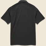 Seersucker Camp Shirt - Black - Portuguese Flannel - STAG Provisions - Tops - S/S Woven - Seersucker