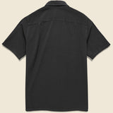 Seersucker Camp Shirt - Black - Portuguese Flannel - STAG Provisions - Tops - S/S Woven - Seersucker