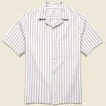 Seersucker Camp Shirt - Stripe - Portuguese Flannel - STAG Provisions - Tops - S/S Woven - Seersucker