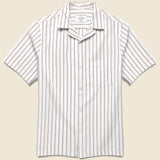 Seersucker Camp Shirt - Stripe - Portuguese Flannel - STAG Provisions - Tops - S/S Woven - Seersucker