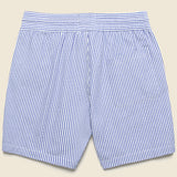 7" Seersucker Shorts - Blue Stripe - Portuguese Flannel - STAG Provisions - Shorts - Lounge