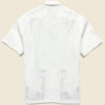 Bird Embroidery Camp Shirt - White - Portuguese Flannel - STAG Provisions - Tops - S/S Woven - Floral