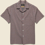 Tile Camp Shirt - Burgundy - Portuguese Flannel - STAG Provisions - Tops - S/S Woven - Other Pattern