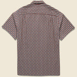 Tile Camp Shirt - Burgundy - Portuguese Flannel - STAG Provisions - Tops - S/S Woven - Other Pattern