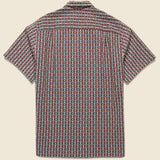 Tile Camp Shirt - Burgundy - Portuguese Flannel - STAG Provisions - Tops - S/S Woven - Other Pattern