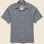 Conte Camp Shirt - Blue - Portuguese Flannel - STAG Provisions - Tops - S/S Woven - Other Pattern