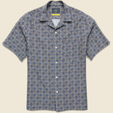 Conte Camp Shirt - Blue - Portuguese Flannel - STAG Provisions - Tops - S/S Woven - Other Pattern