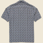 Conte Camp Shirt - Blue - Portuguese Flannel - STAG Provisions - Tops - S/S Woven - Other Pattern
