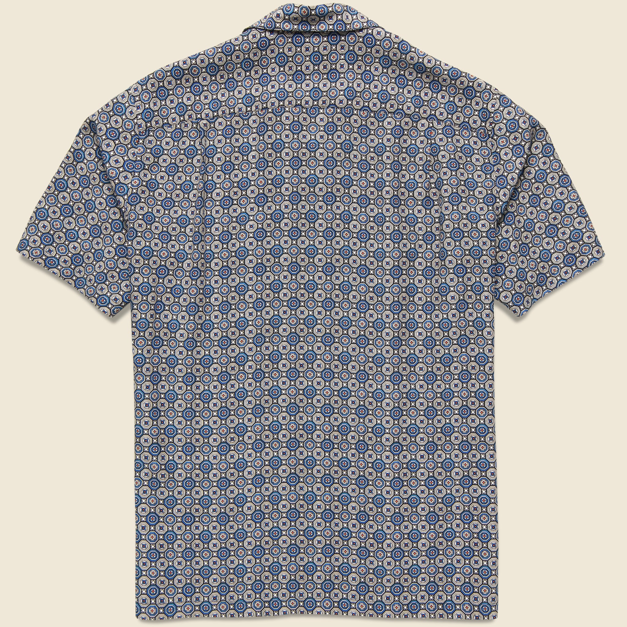 Conte Camp Shirt - Blue - Portuguese Flannel - STAG Provisions - Tops - S/S Woven - Other Pattern