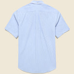 Striped Atlantico Seersucker Shirt - Blue - Portuguese Flannel - STAG Provisions - Tops - S/S Woven - Seersucker