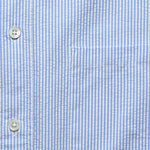 Striped Atlantico Seersucker Shirt - Blue - Portuguese Flannel - STAG Provisions - Tops - S/S Woven - Seersucker