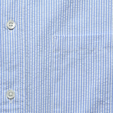 Striped Atlantico Seersucker Shirt - Blue - Portuguese Flannel - STAG Provisions - Tops - S/S Woven - Seersucker