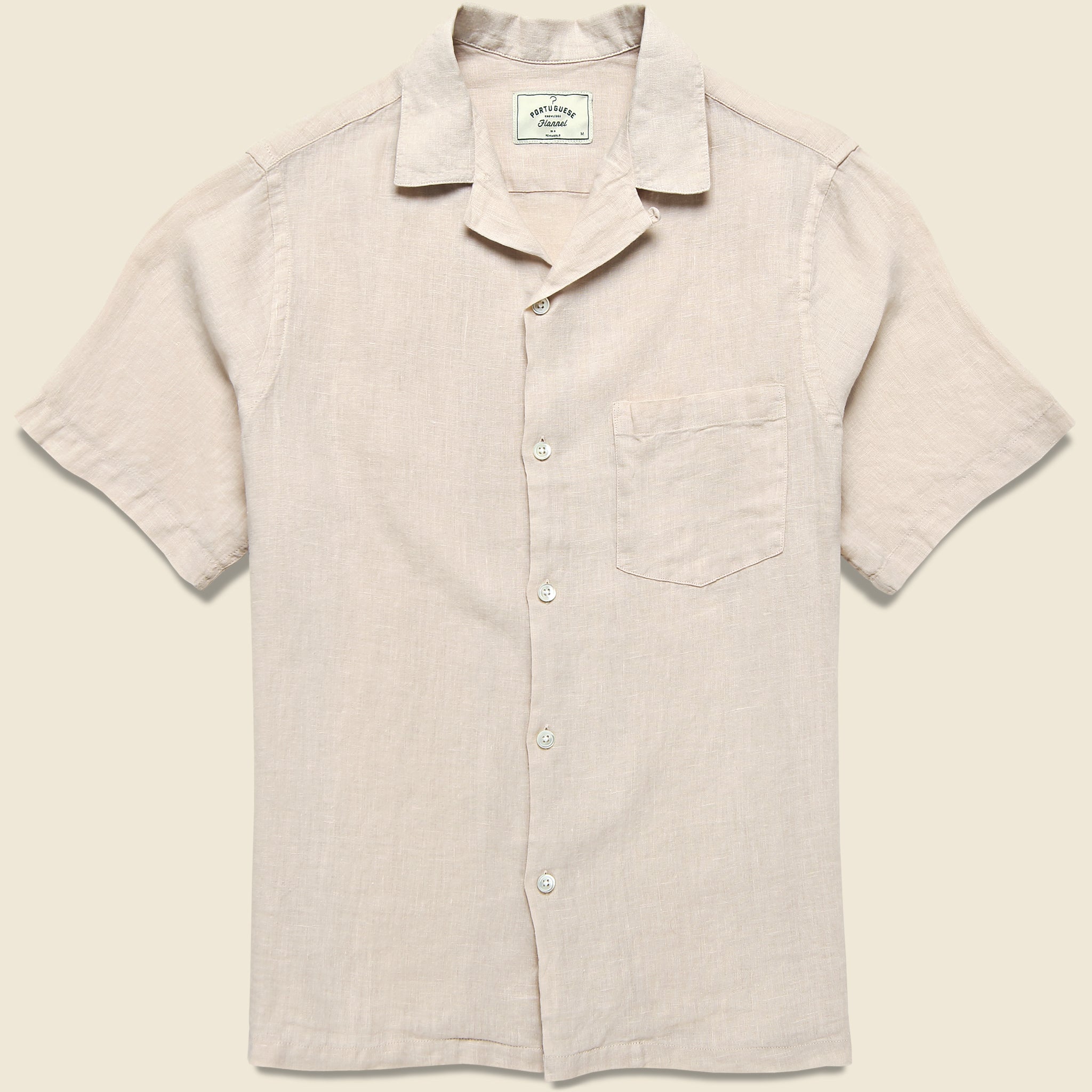 Linen Camp Shirt - Raw - Portuguese Flannel - STAG Provisions - Tops - S/S Woven - Solid