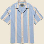 Melissa Camp Shirt - Blue - Portuguese Flannel - STAG Provisions - Tops - S/S Woven - Stripe