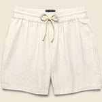 7" Seersucker Shorts - Sand Stripe - Portuguese Flannel - STAG Provisions - Shorts - Lounge