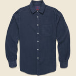 Classic Linen Shirt - Navy - Portuguese Flannel - STAG Provisions - Tops - L/S Woven - Solid