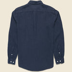 Classic Linen Shirt - Navy - Portuguese Flannel - STAG Provisions - Tops - L/S Woven - Solid
