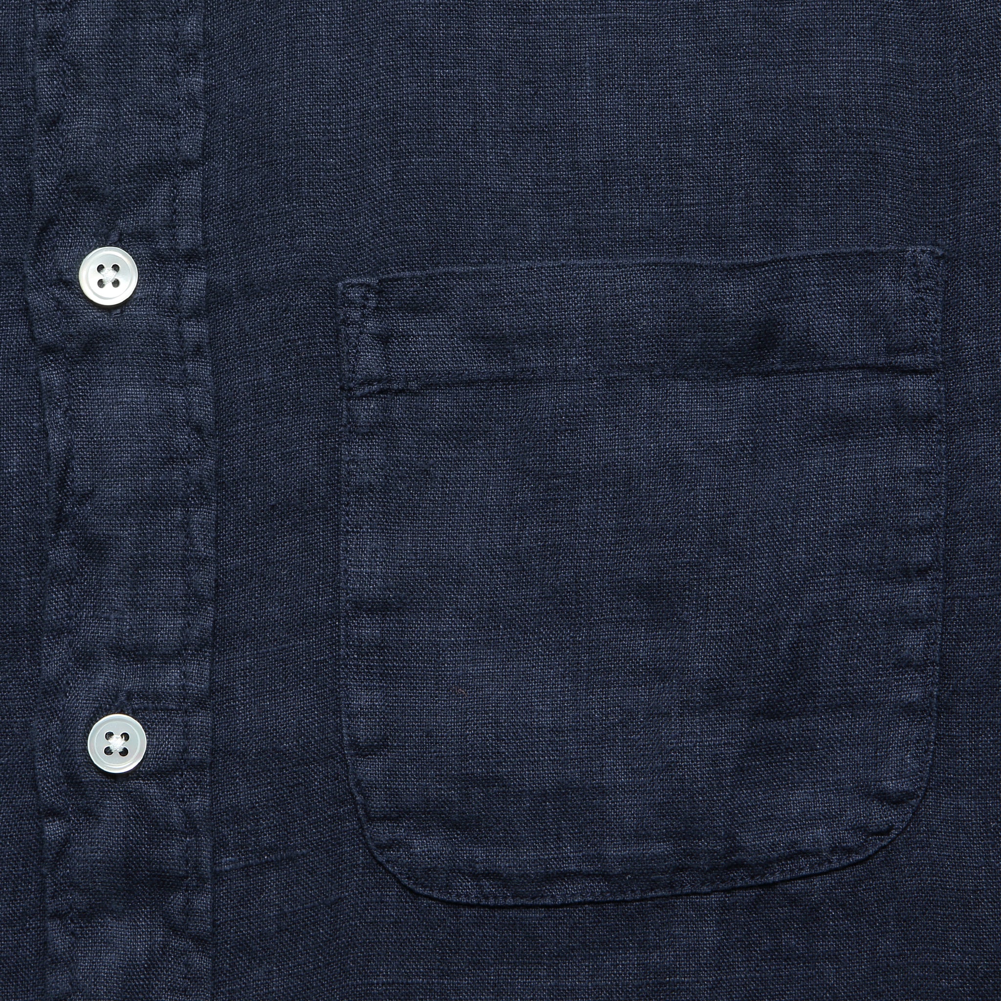Classic Linen Shirt - Navy - Portuguese Flannel - STAG Provisions - Tops - L/S Woven - Solid