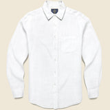 Classic Linen Shirt - White - Portuguese Flannel - STAG Provisions - Tops - L/S Woven - Solid