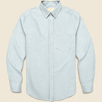 Belavista Oxford Shirt - Green Stripe - Portuguese Flannel - STAG Provisions - Tops - L/S Woven - Stripe