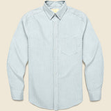 Belavista Oxford Shirt - Green Stripe - Portuguese Flannel - STAG Provisions - Tops - L/S Woven - Stripe