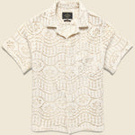 Eye Crochet Shirt - Ecru - Portuguese Flannel - STAG Provisions - Tops - S/S Knit