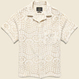 Eye Crochet Shirt - Ecru - Portuguese Flannel - STAG Provisions - Tops - S/S Knit