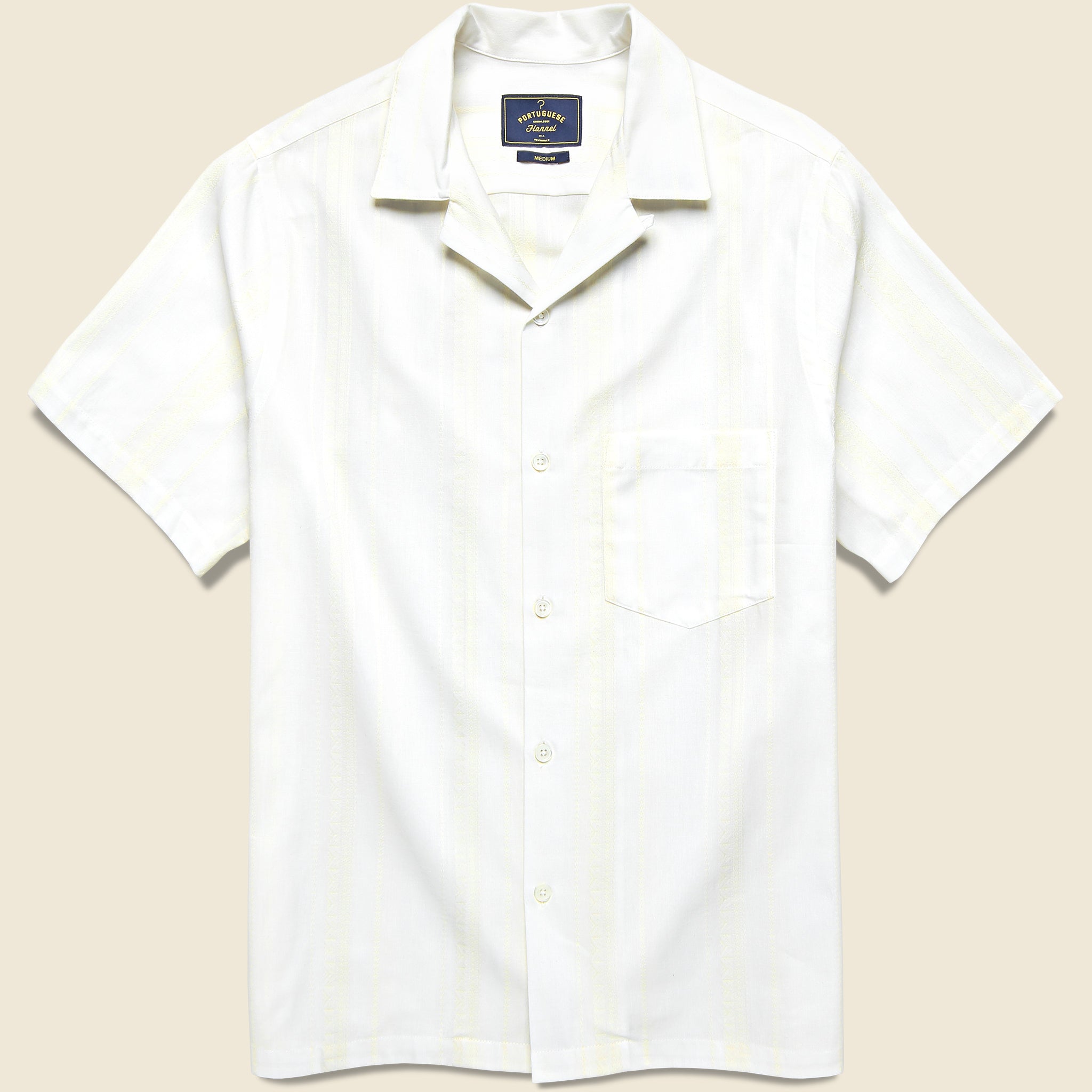 Mira Camp Shirt - White - Portuguese Flannel - STAG Provisions - Tops - S/S Woven - Solid