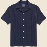 Mondego Camp Shirt - Navy - Portuguese Flannel - STAG Provisions - Tops - S/S Woven - Solid