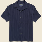 Mondego Camp Shirt - Navy - Portuguese Flannel - STAG Provisions - Tops - S/S Woven - Solid