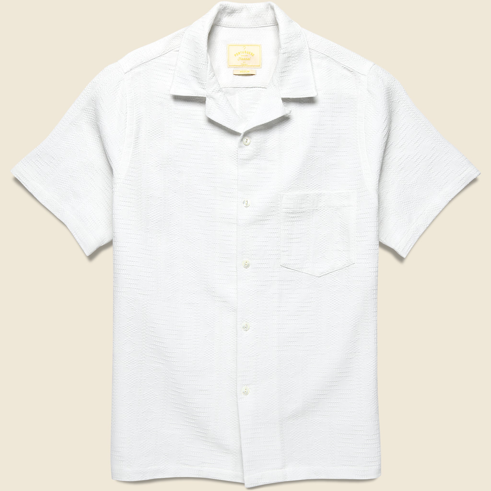 Reeve Camp Shirt - White - Portuguese Flannel - STAG Provisions - Tops - S/S Woven - Solid