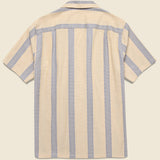 Lousada Camp Shirt - Tan - Portuguese Flannel - STAG Provisions - Tops - S/S Woven - Stripe