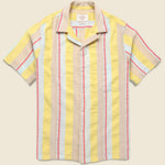 Striped Boat Camp Shirt - Yellow - Portuguese Flannel - STAG Provisions - Tops - S/S Woven - Stripe