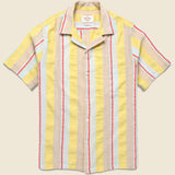 Striped Boat Camp Shirt - Yellow - Portuguese Flannel - STAG Provisions - Tops - S/S Woven - Stripe