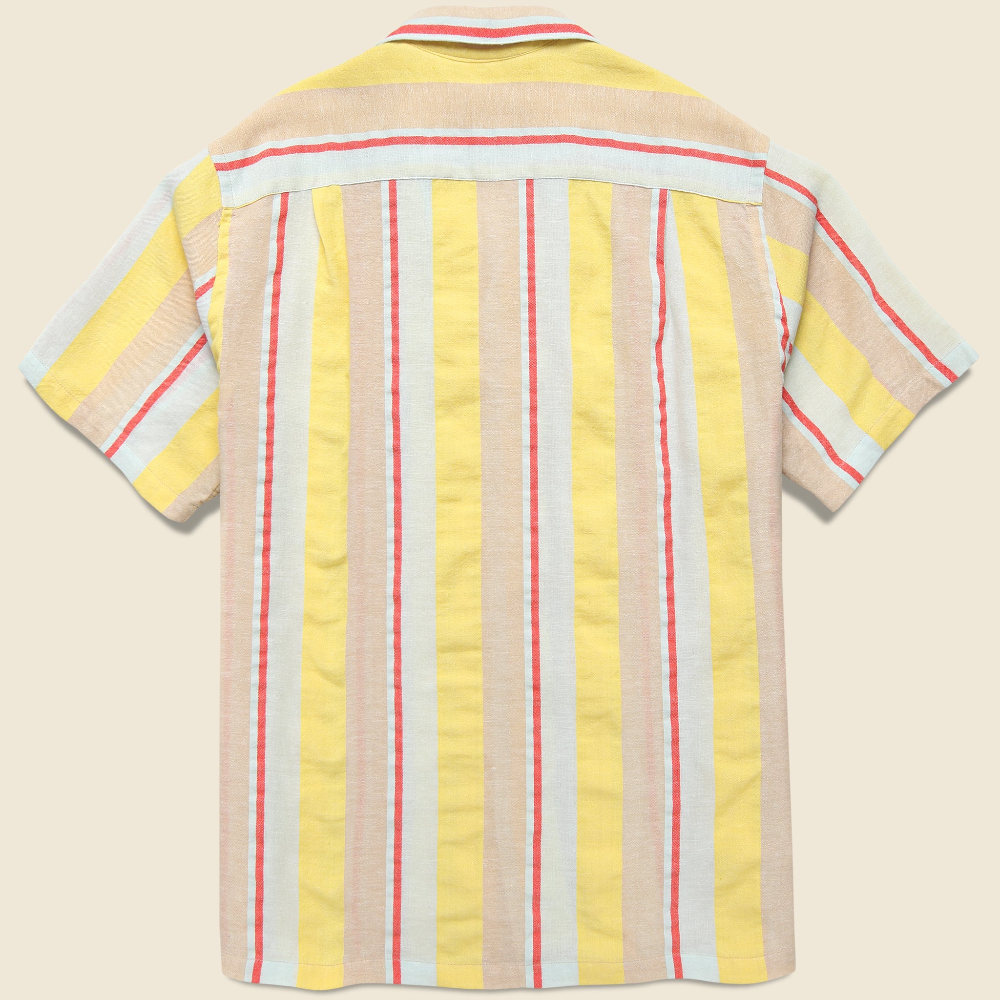 Striped Boat Camp Shirt - Yellow - Portuguese Flannel - STAG Provisions - Tops - S/S Woven - Stripe