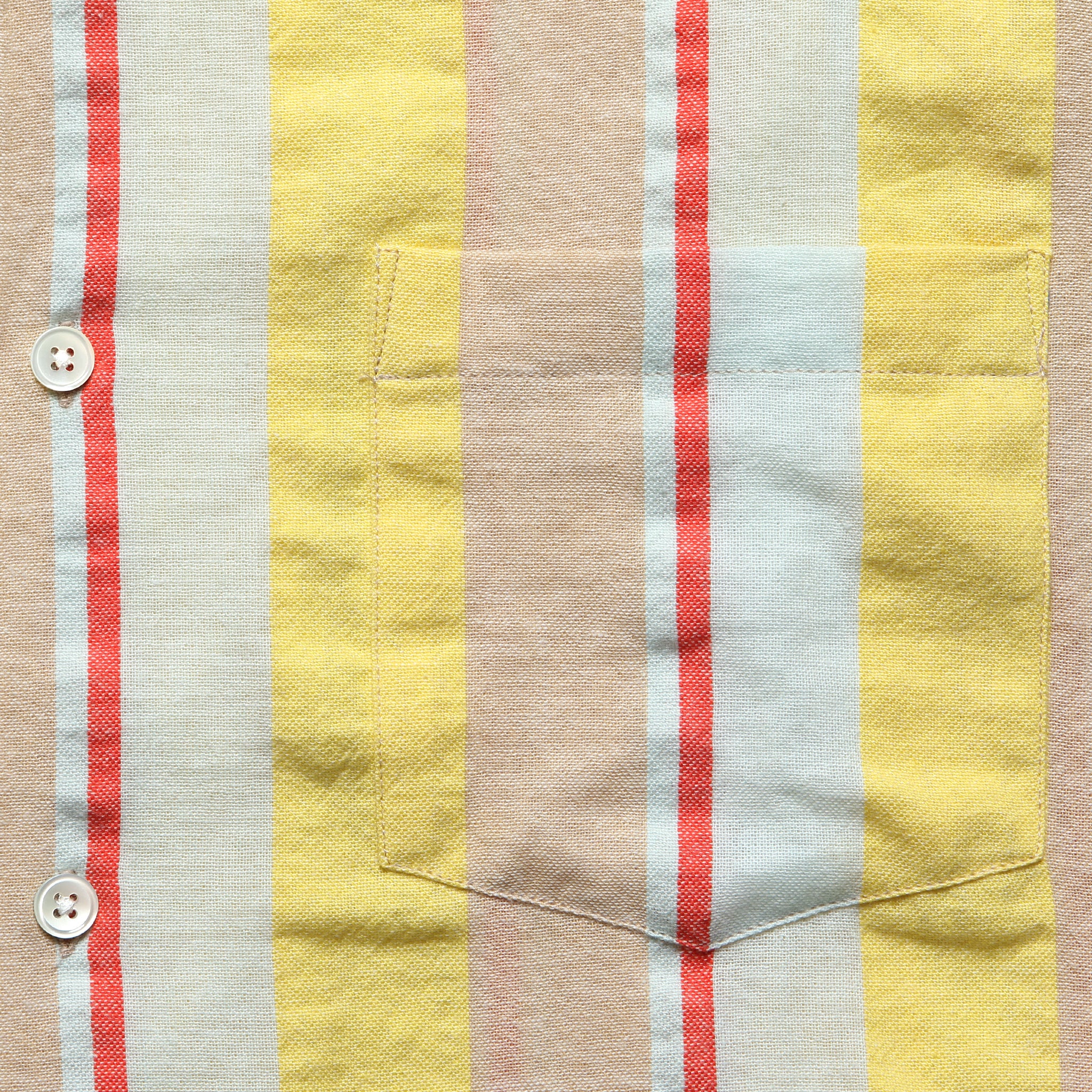 Striped Boat Camp Shirt - Yellow - Portuguese Flannel - STAG Provisions - Tops - S/S Woven - Stripe