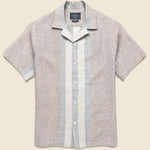 Striped Drift Camp Shirt - Taupe - Portuguese Flannel - STAG Provisions - Tops - S/S Woven - Stripe