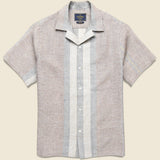 Striped Drift Camp Shirt - Taupe - Portuguese Flannel - STAG Provisions - Tops - S/S Woven - Stripe