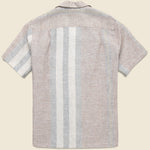 Striped Drift Camp Shirt - Taupe - Portuguese Flannel - STAG Provisions - Tops - S/S Woven - Stripe