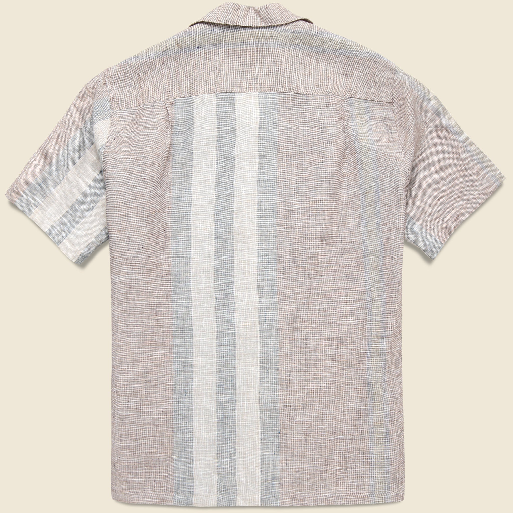 Striped Drift Camp Shirt - Taupe - Portuguese Flannel - STAG Provisions - Tops - S/S Woven - Stripe