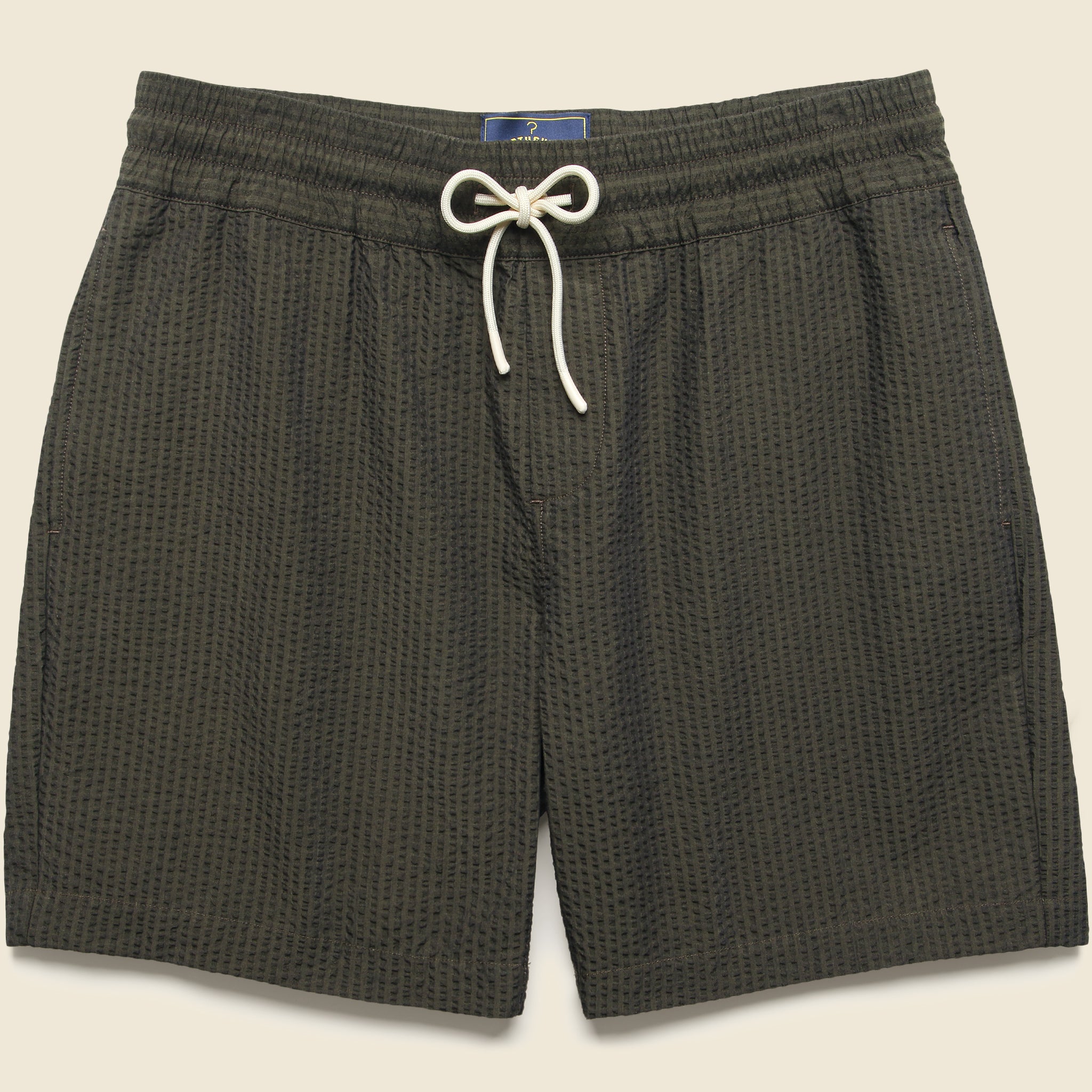 7" Seersucker Shorts - Olive - Portuguese Flannel - STAG Provisions - Shorts - Lounge